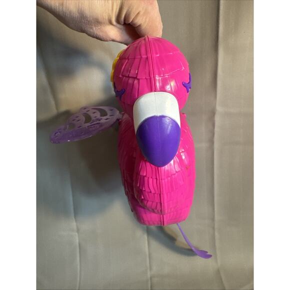 Polly Pocket Large Flamingo Party Portable Playset Pink **NOT Complete A S IS*** - Picture 7 of 7